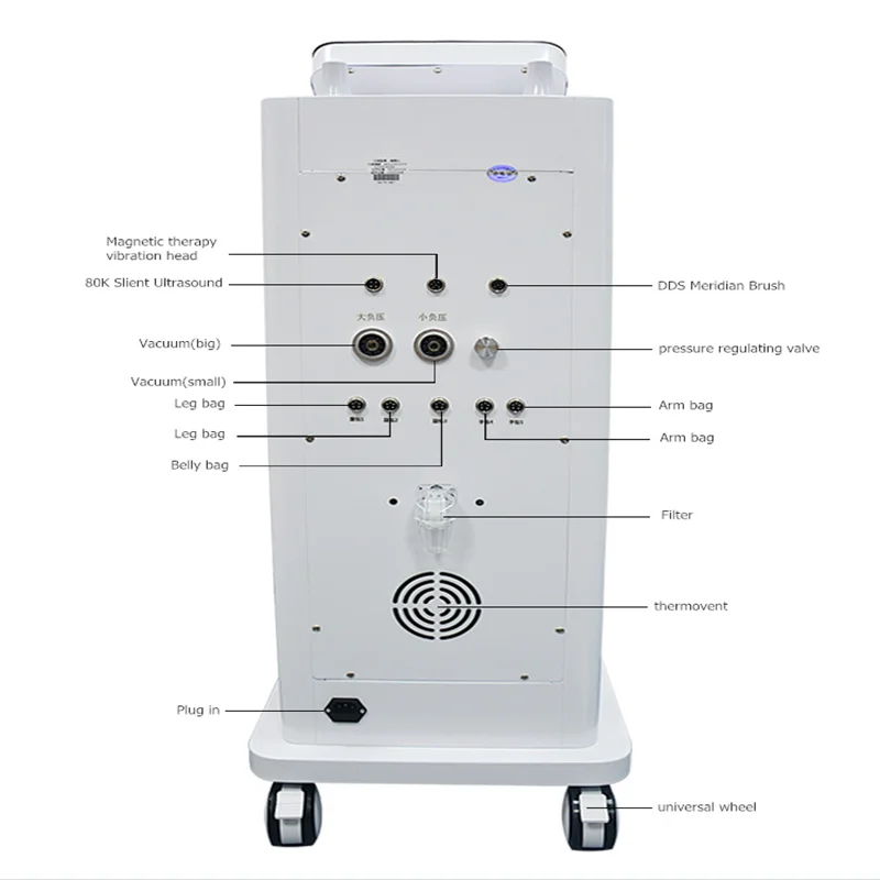 Upgrade 8D Carving Instrument 80K Cavitation Silent Ultrasound Magnetic Vibrating Vacuum Therapy Machine with Massage Bag