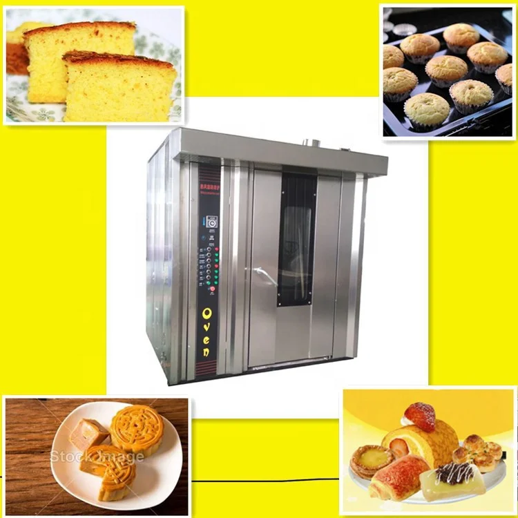 Industrial rotary rock oven stainless steel electric baking oven / bread bakery equipment / rotating baking oven