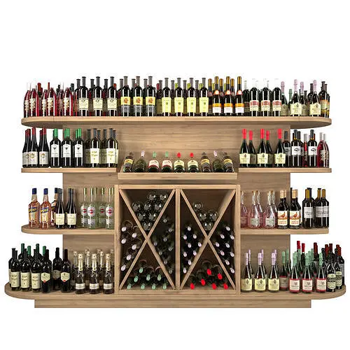 Customizable stainless steel wine rack/wall mount shelf for commercial bar cocktail station