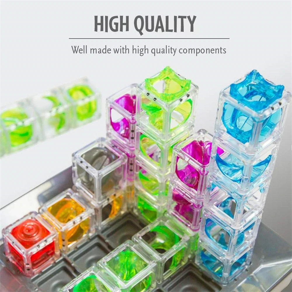 STEM Educational Science Kit Labyrinth Escape Ball Run Brain Logical Thinking Marble Maze Game Building Toy For Kids