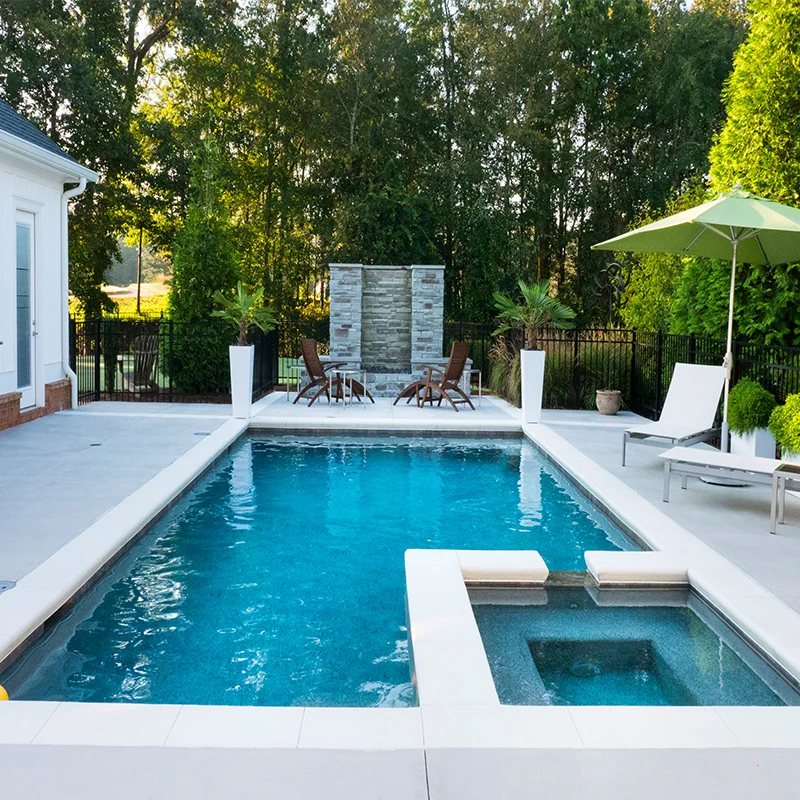 family garden custom swim pool spa design outdoor fiberglass inground jacuzzi prefabricated large swimming pools for home