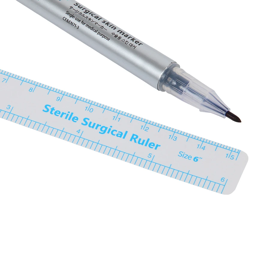 CE Certified White Ink Skin Marker Pen Disposable Surgical Tattoo for Microblading round Shape Permanent Feature Medical Use