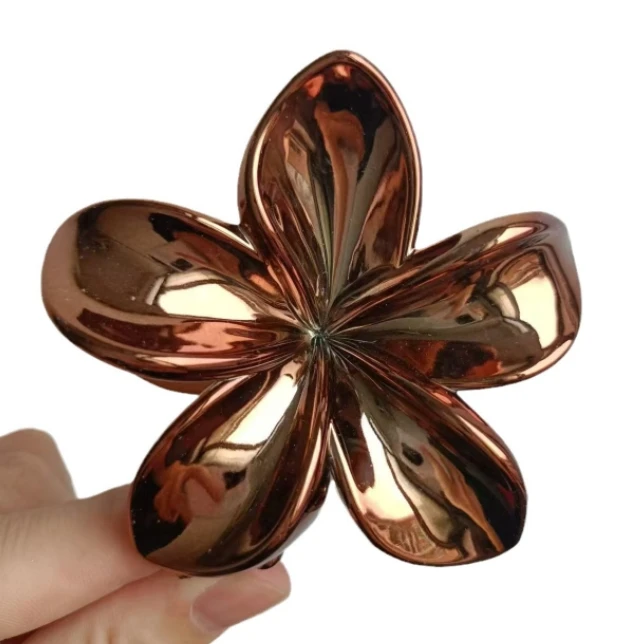 Fashion Gold Silver Bauhinia Frosted Hair Clips The New Listing Plastic Hair Claw Clip