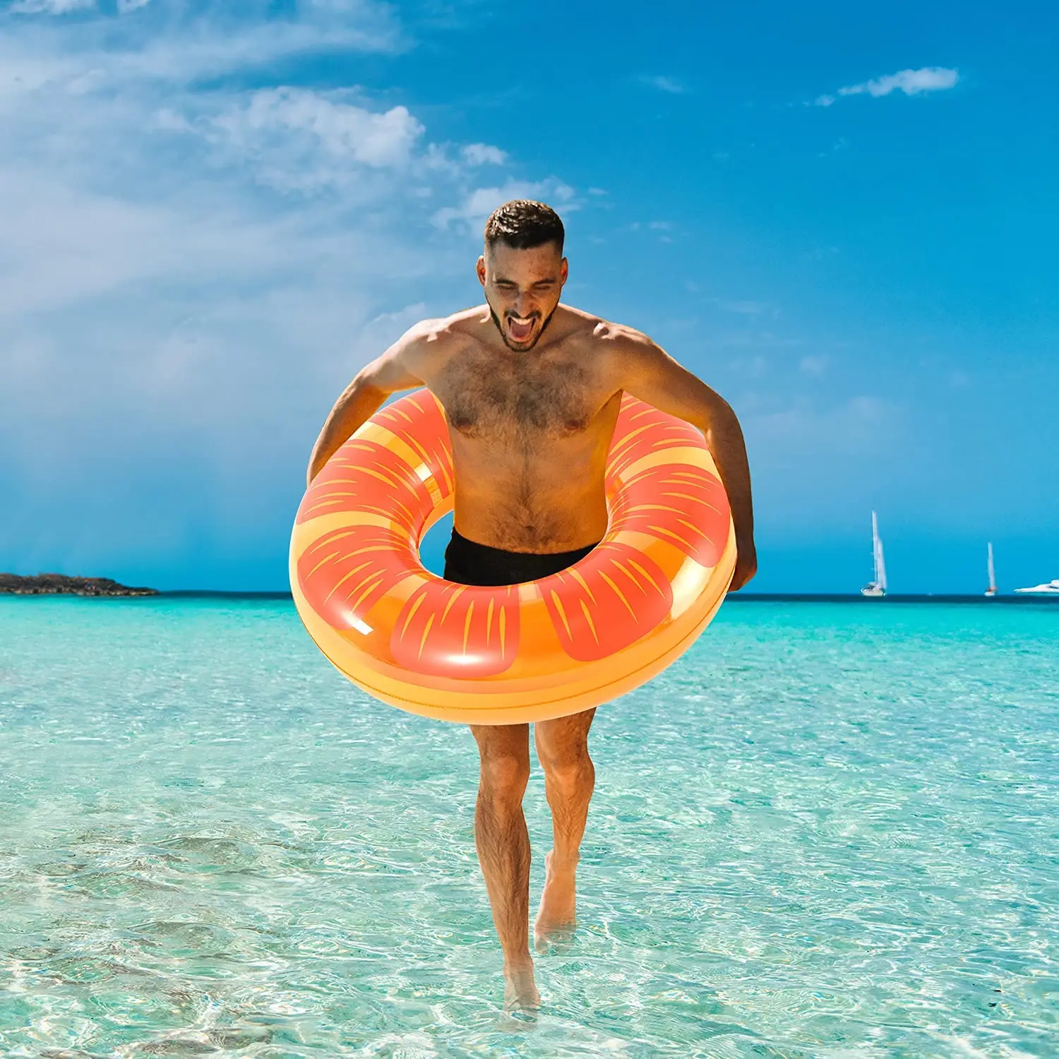 Надувные плавающие бассейны 4 упаковки плавательные кольца для фруктов пляжные игрушки детей и взрослых Забавный плавающий водяной плот малышей