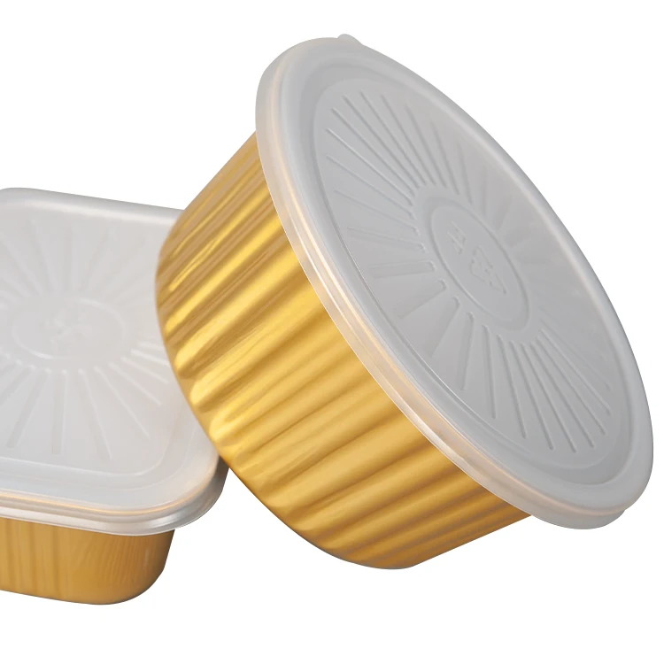Hot Sale Oem Logo Aluminium Foil Restaurant For Food Packing Disposable Takeaway Metal Foil Tray Small Aluminium Foil Container
