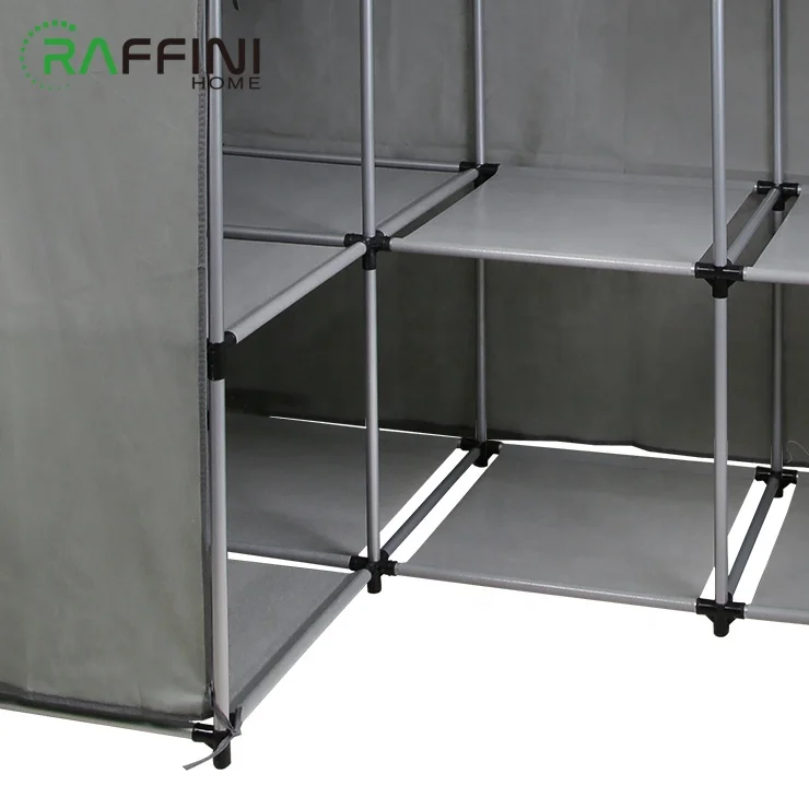 
Organizer Storage Non Woven And Iron Modern closet organization Fabric Detchable Portable Corner Shape Bedroom Wardrobes 