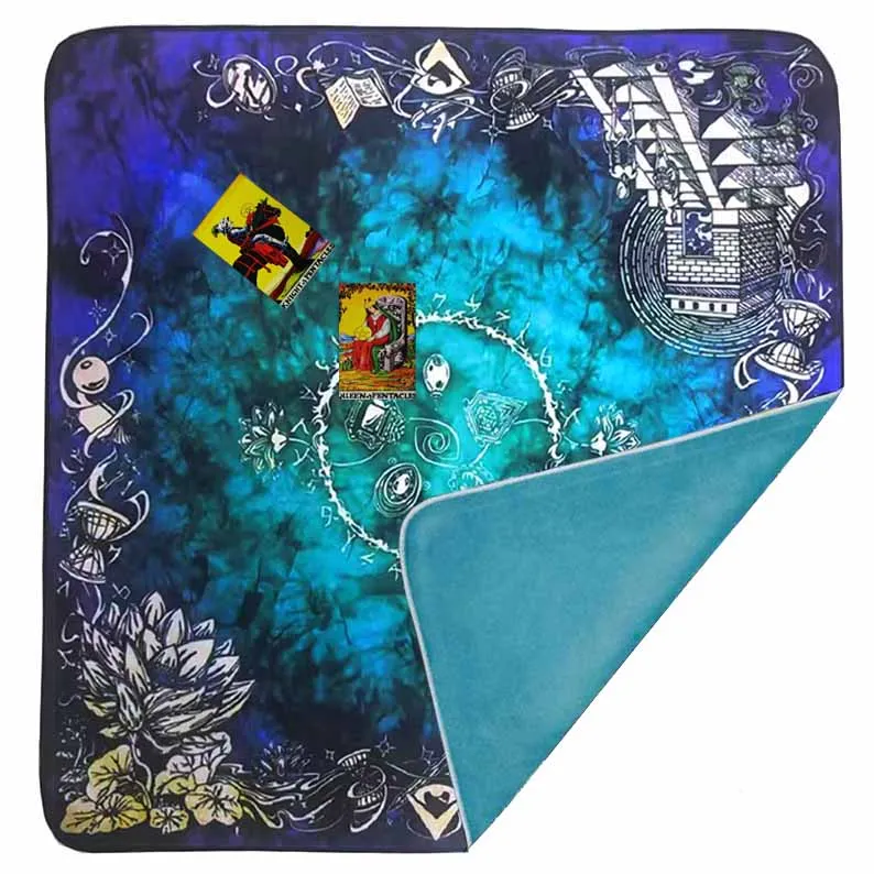 Customized ultra soft double-sided velvet printed art table Place mats tarot card special game mat custom cloth play mat