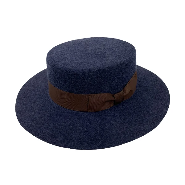 
Custom Fashion Green 100% Wool Felt Wide Brim Men Pork Pie Hats 