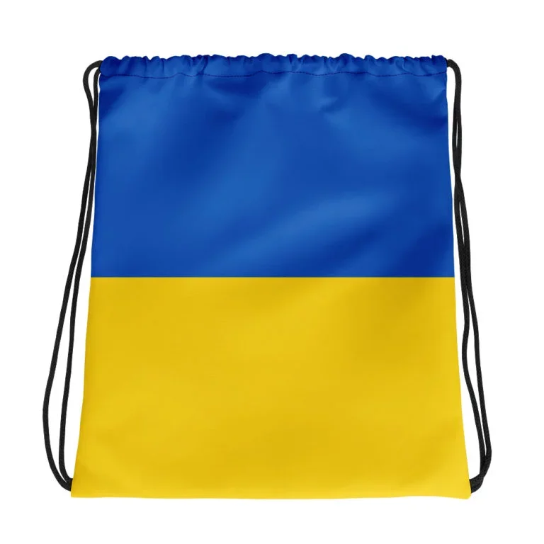 Euro Flag Gymsac Drawstring Bag Sports Backpack Bag 210d Polyester Draw String Bag Packing Printing Custom Logo Drawst