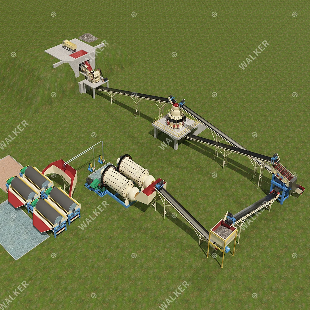 100TPH Mineral Concentration Equipment Magnetic Separation Iron Ore Processing Plant