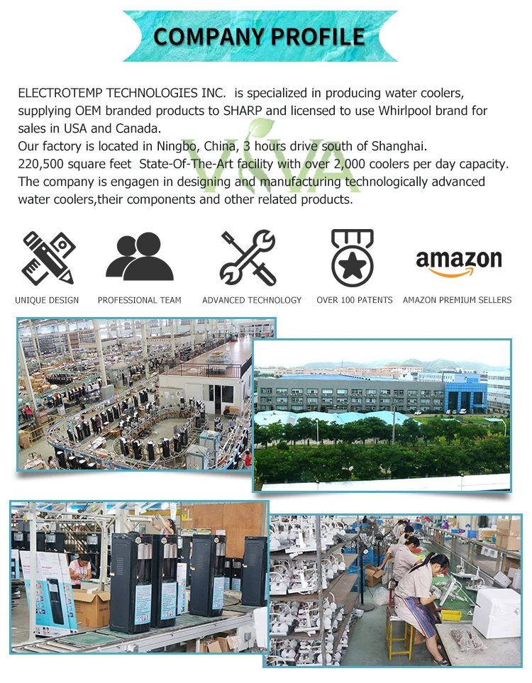 POU 9 Series Counter Top Electric Mini Water Cooler Plastic Desktop OEM Hot & Cold Free Spare Parts Hot and Cool FOB NINGBO 110