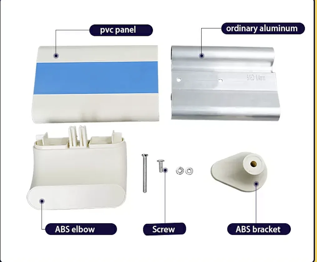 Wall Mounted PVC Plastic balustrades handrails anti- Collision hospital hallway Handrails with bracket