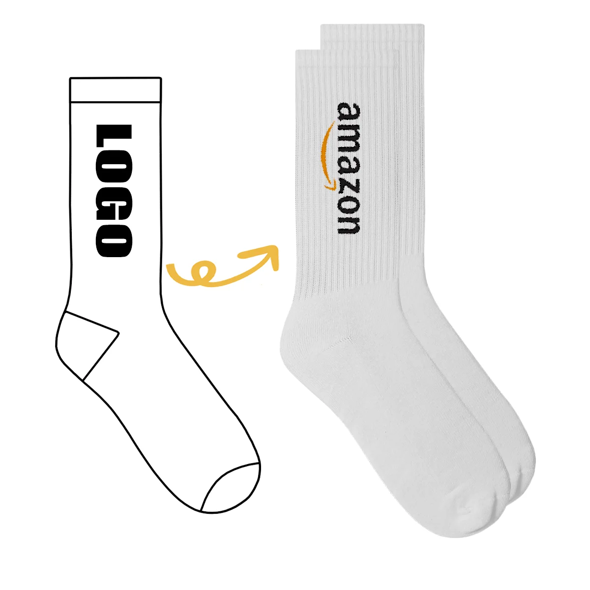 Low MOQ High Quality Professional Socks Factory Unique Own LOGO Design Custom Socks With Customized Labels Tags Packaging