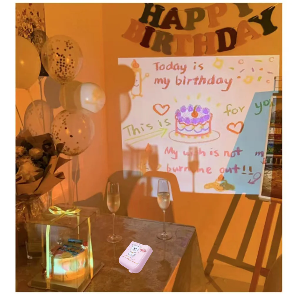 8 Packs Pet Birthday Bandana Set Cat Birthday Party Decoration With Cupcake Toppers Plates Projector