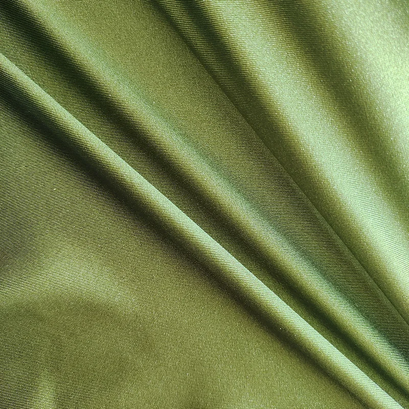 Wholesale 80 Nylon 20 Spandex Shiny 4-Way Stretch Warp Knitted Polyamide Elastane Fabric 200GSM Used For Yoga Clothes