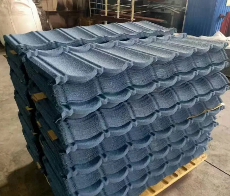 Classic 1340mm*420mm Sky Light Roofing Sheets Zimbabwe Rock Stone Chips Coated Steel Toiture Tuiles Cheap Price From