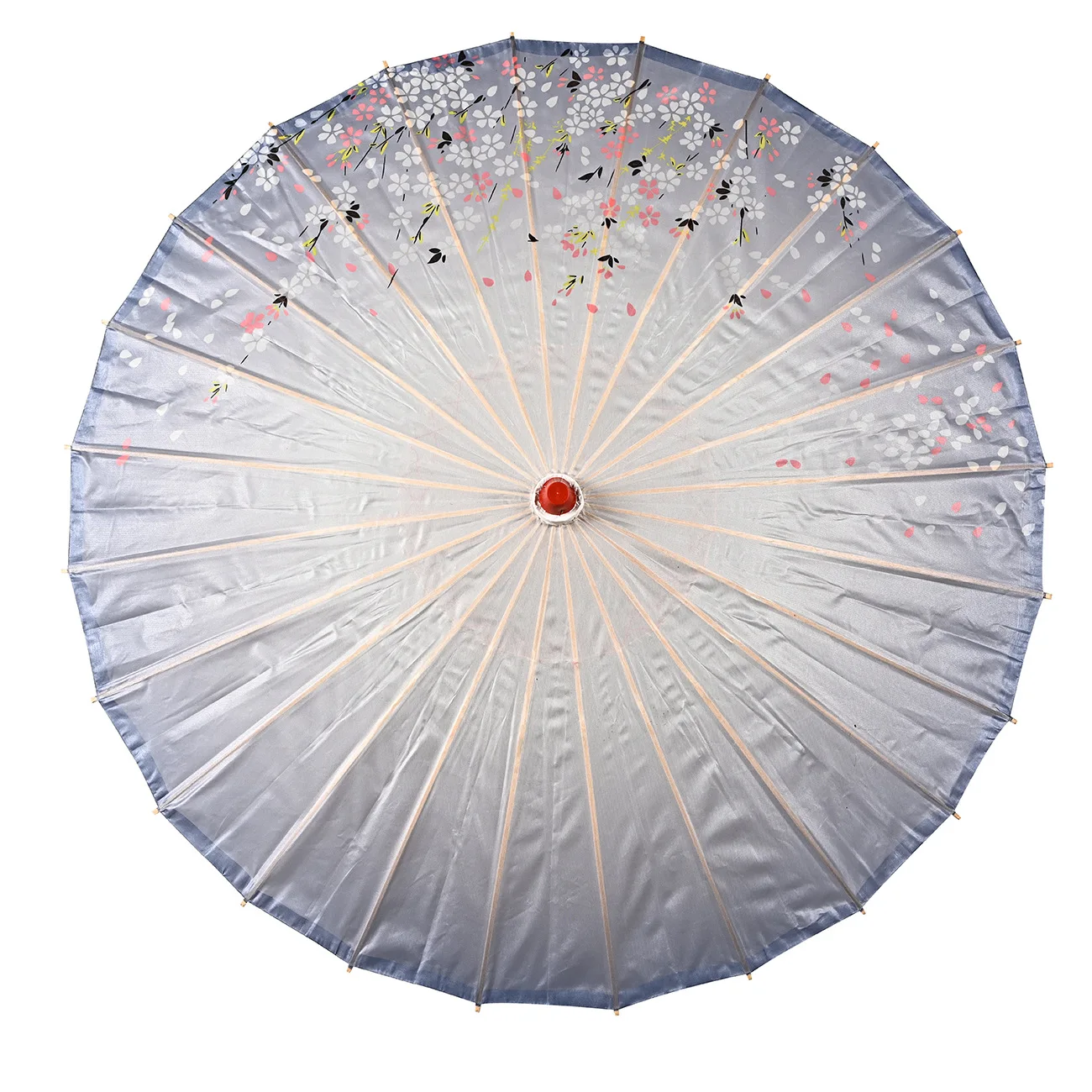 
Chinese Classical Gradient Printing Silk Cloth Umbrella Retro Decoration Bamboo Sun Umbrella 