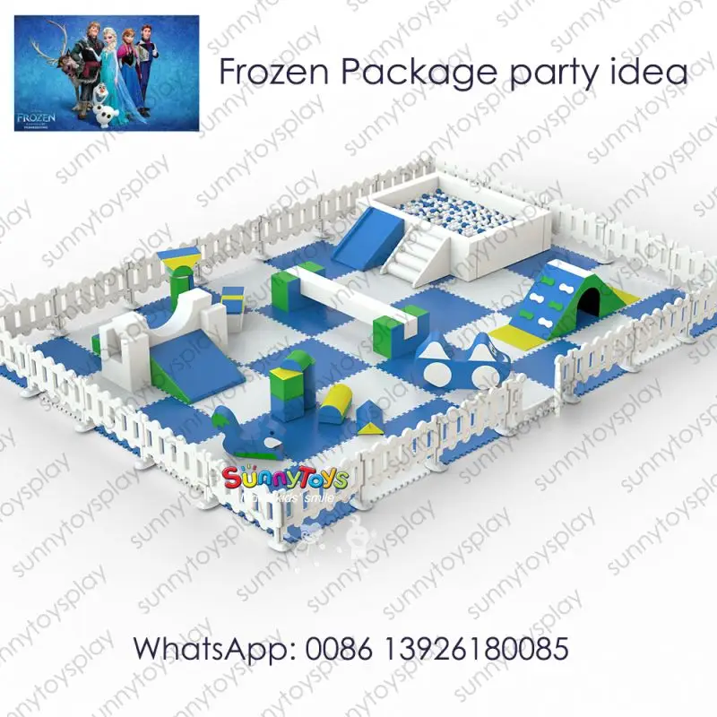 SunnyToys golden  soft play equipment  door to door playground soft play foam set Ball Pools