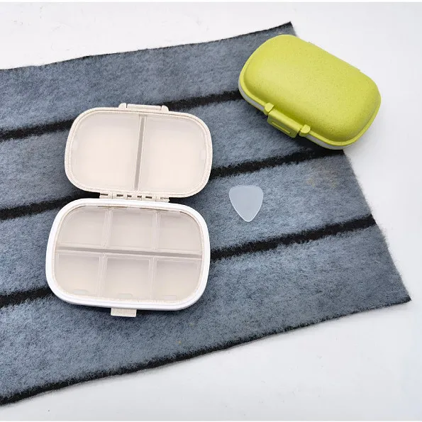 Wholesale Eco-Friendly BPA Free Pocket Double Sided Pill Box 8-Compartment Mini Portable Medicine Case For Vitamin For Outdoor
