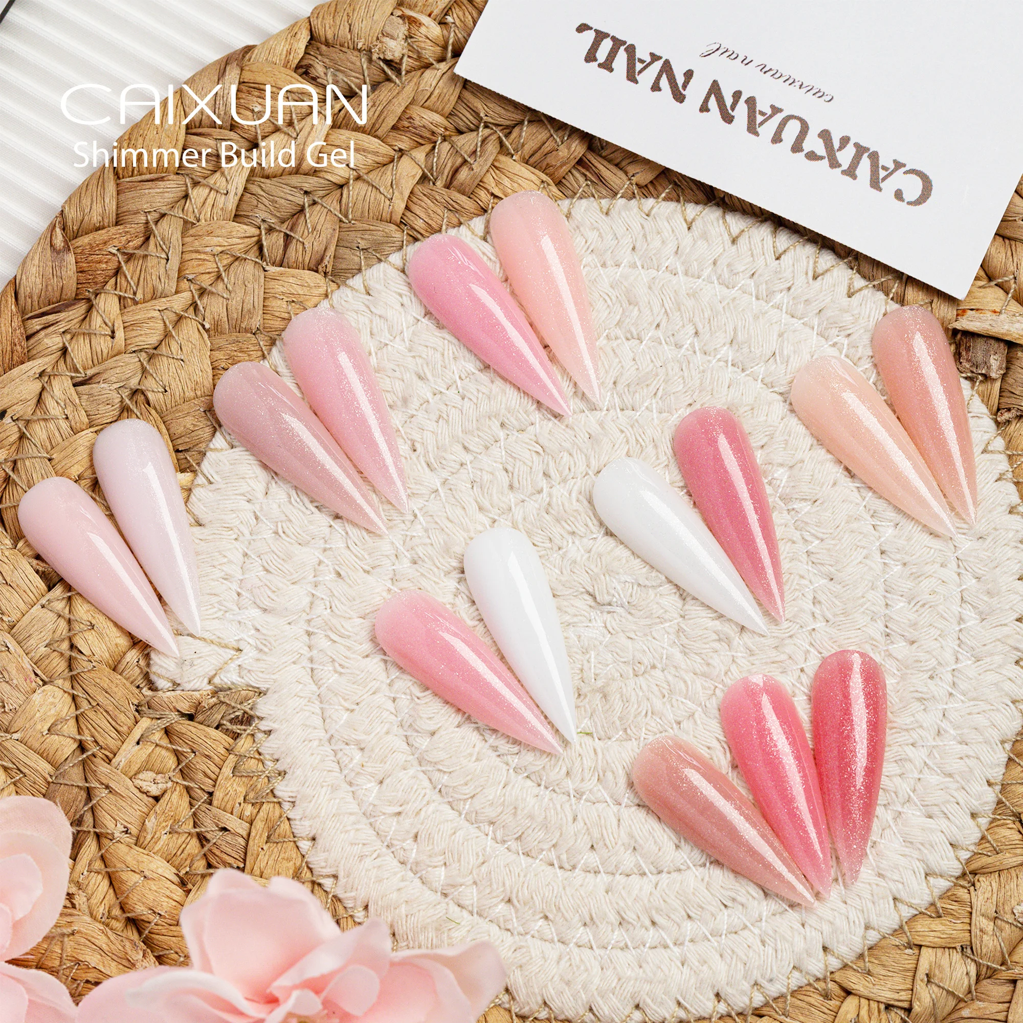 Factory Wholesale Nude Colors Shimmer Build UV LED Gel For Nail Extension