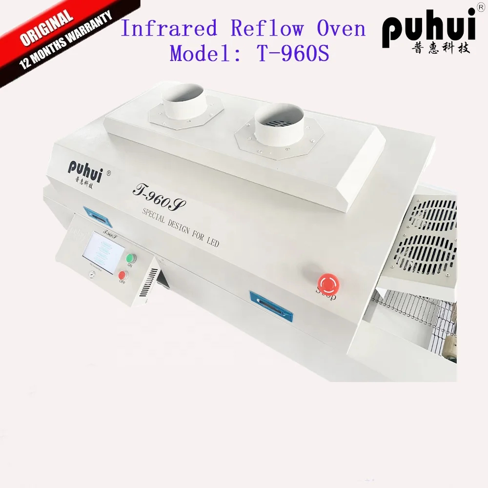 220 В/380 В канал SMT Reflow духовка T-960s с сенсорным экраном 350 градусов для различных паяльных паст PCB