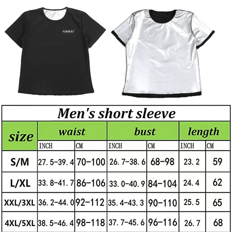 Sauna Suits Short Sleeve Compression T-shirt Workout Shirt Sweating Weight Loss Slimming Sweat Shaper Sauna Vest Sauna shirt