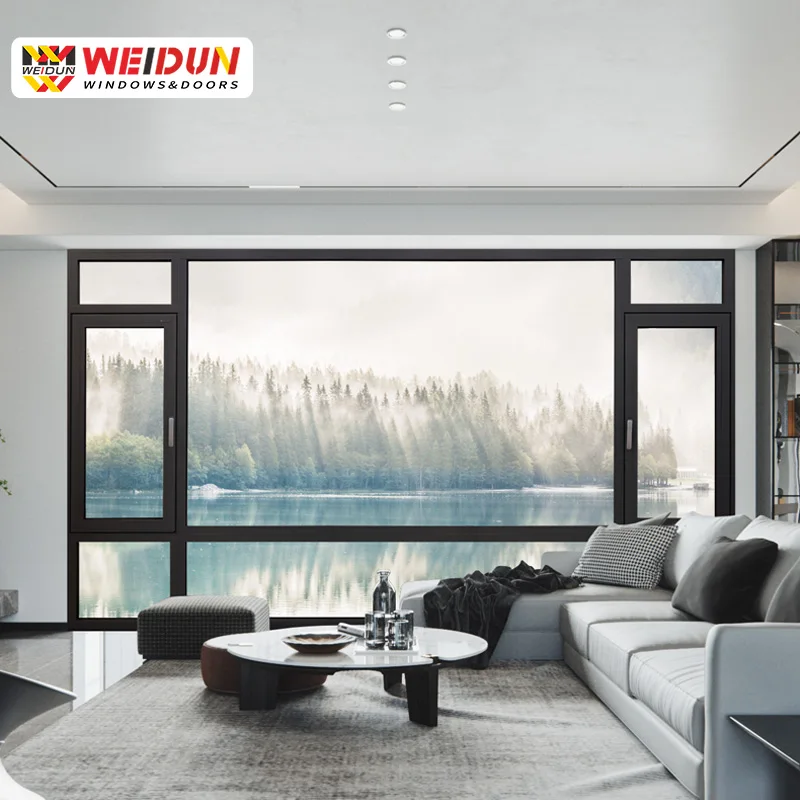 VF99 hot selling soundproof thermal insulation aluminum casement window house windows for private and commercial building