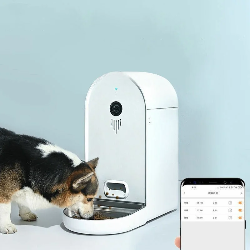 Home Automatic Dog Feeder Smart Wifi Automatic Food Dispenser APP Remote Control Pet Feeder with Camera