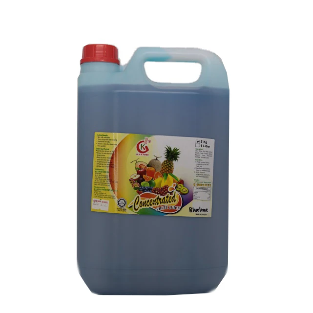 Wholesale 5kg Concentrate Blue Lime Juice / Blue Lime Milk Shake / Ice Blended Blue Lime for cafe