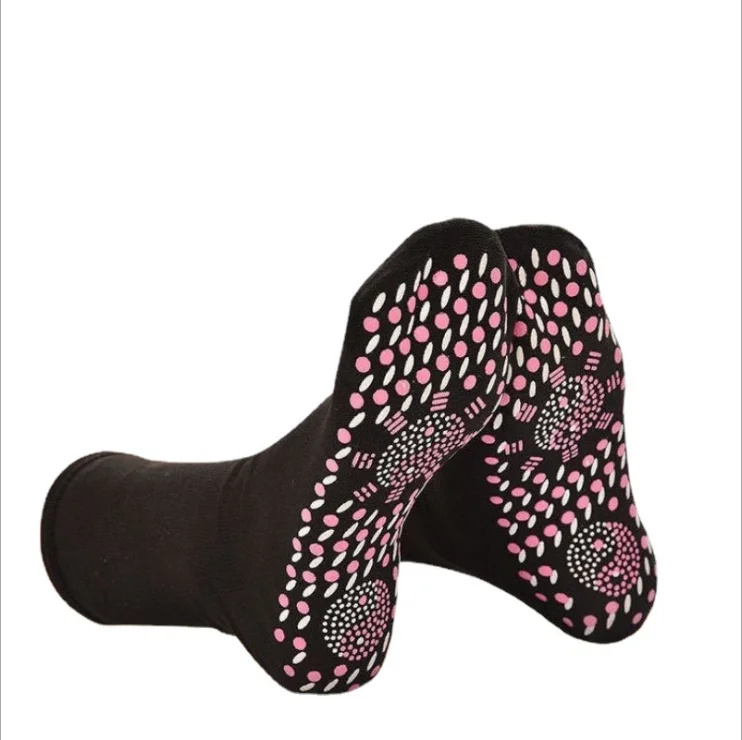 Снимающие усталость зимнее теплое оборудование для мужчин и женщин массаж ног Магнитная терапия оздоровительные Подогреваемые носки нескользящие Самонагревающиеся Носки в горошек