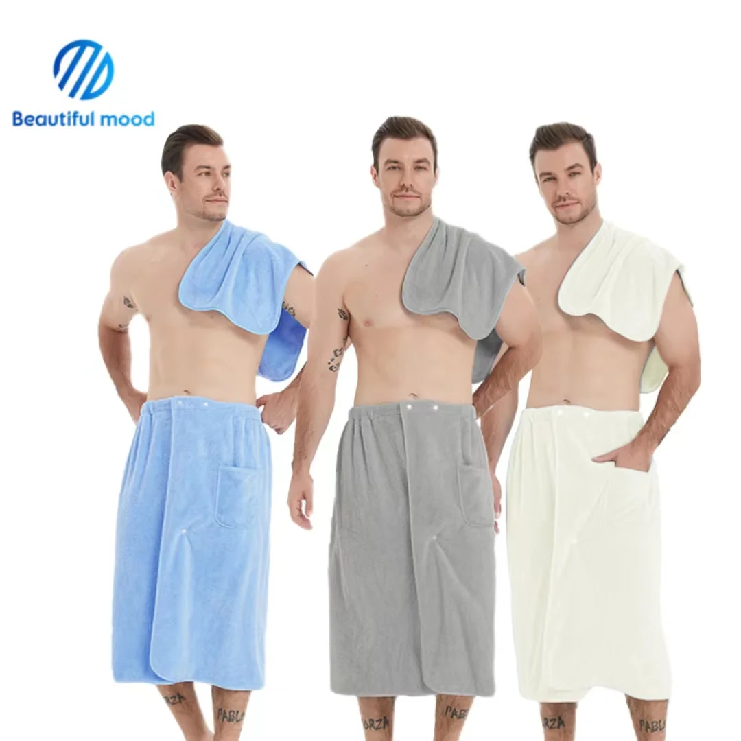 Spot hot selling Breathable quick drying water absorbent shower gym microfiber men bath dress towel set