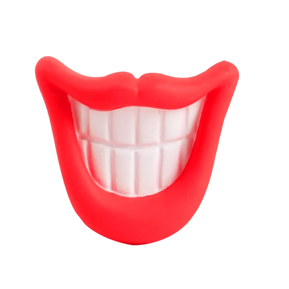 Pet Squeak Chewing Toy Funny Teeth Pig Nose Joke PVC Toy Pet Teething Toys for Halloween