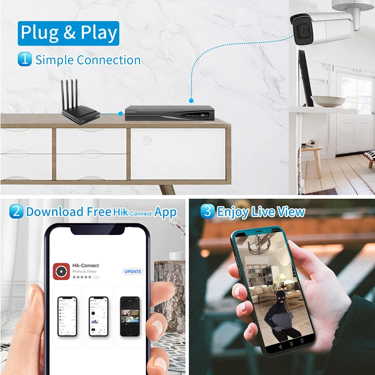 Hitosion HS-2CD2686G2-IZS 4K Varifocal Bullet Camera de Security Cctv Camera de Surveillance