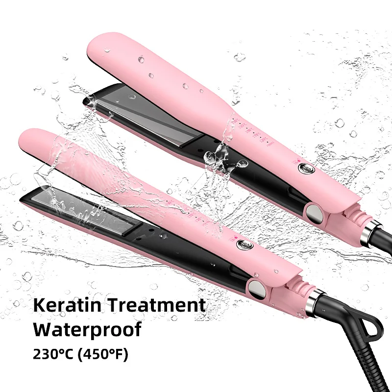 Factory Wholesale Wet Dry secador de pelo profesional Flat Irons With LCD Light For Keratin Use Private Label Iron