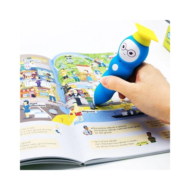 Kids english word easy learning with talking pen reading audio books for kids