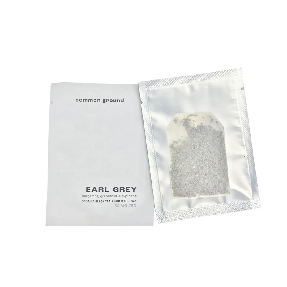 private label metalized laminated heat sealing plastic herbal flat packaging empty tea bags sachet plastique with tear