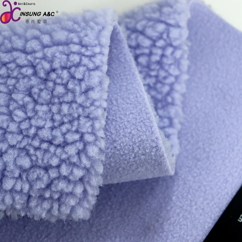 Fashional Design Sherpa Fleece Fabric Bonded Polar Fleece Super Soft Velboa Milti Color Composite Plush Fabric