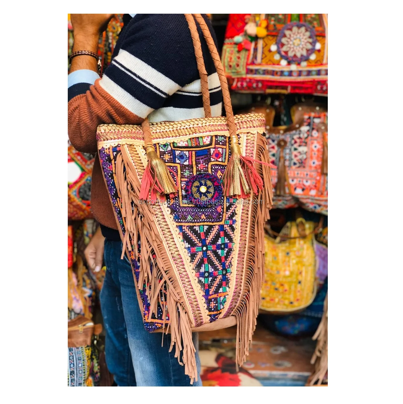 Women Gypsy Tribal Oversize Shoulder Bag Ladies Shoulder Bag Banjara Bags handbags
