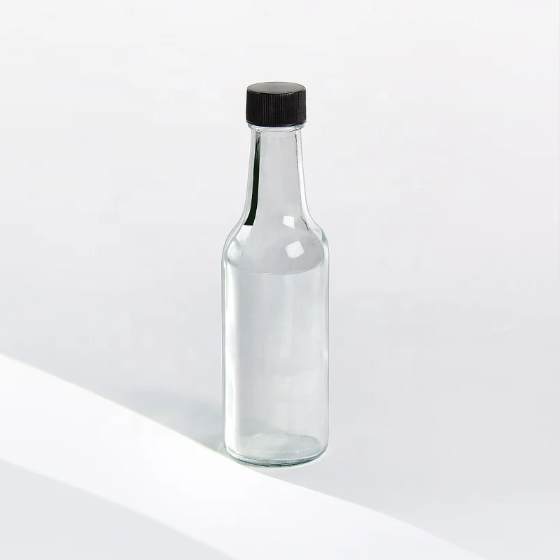 ANAND Small Sauce Bottles 3oz 5 oz 8 oz BBQ Sweet Chili Soy Hot Sauce Glass Bottle with Plastic Screw Lids