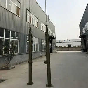 10m Mobile Telescopic Mast Tower Antenna Tower Mast Lighting Tower On The Ground Or Vehicle