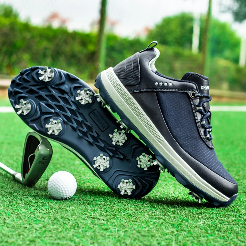 rubber outsole coloured golf shoes microfiber leather luxury golf shoes new golf shoes size 39-47