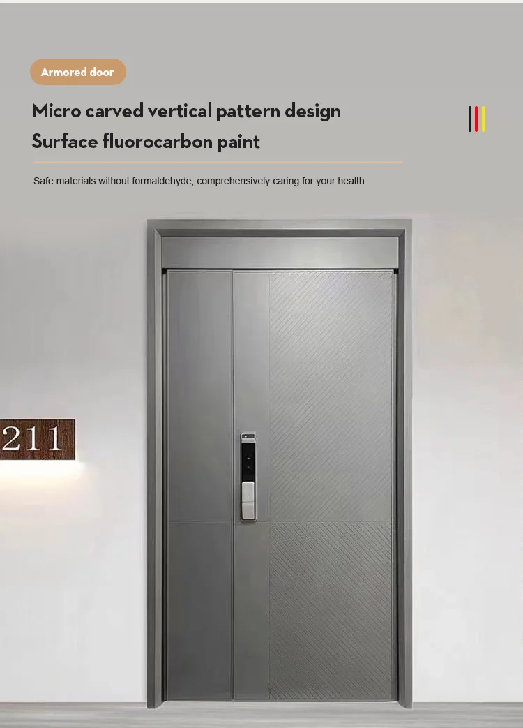 High Quality Entry Sitting Room Front Double Acrylic Entree Aluminium Gate Door Pivot Doors