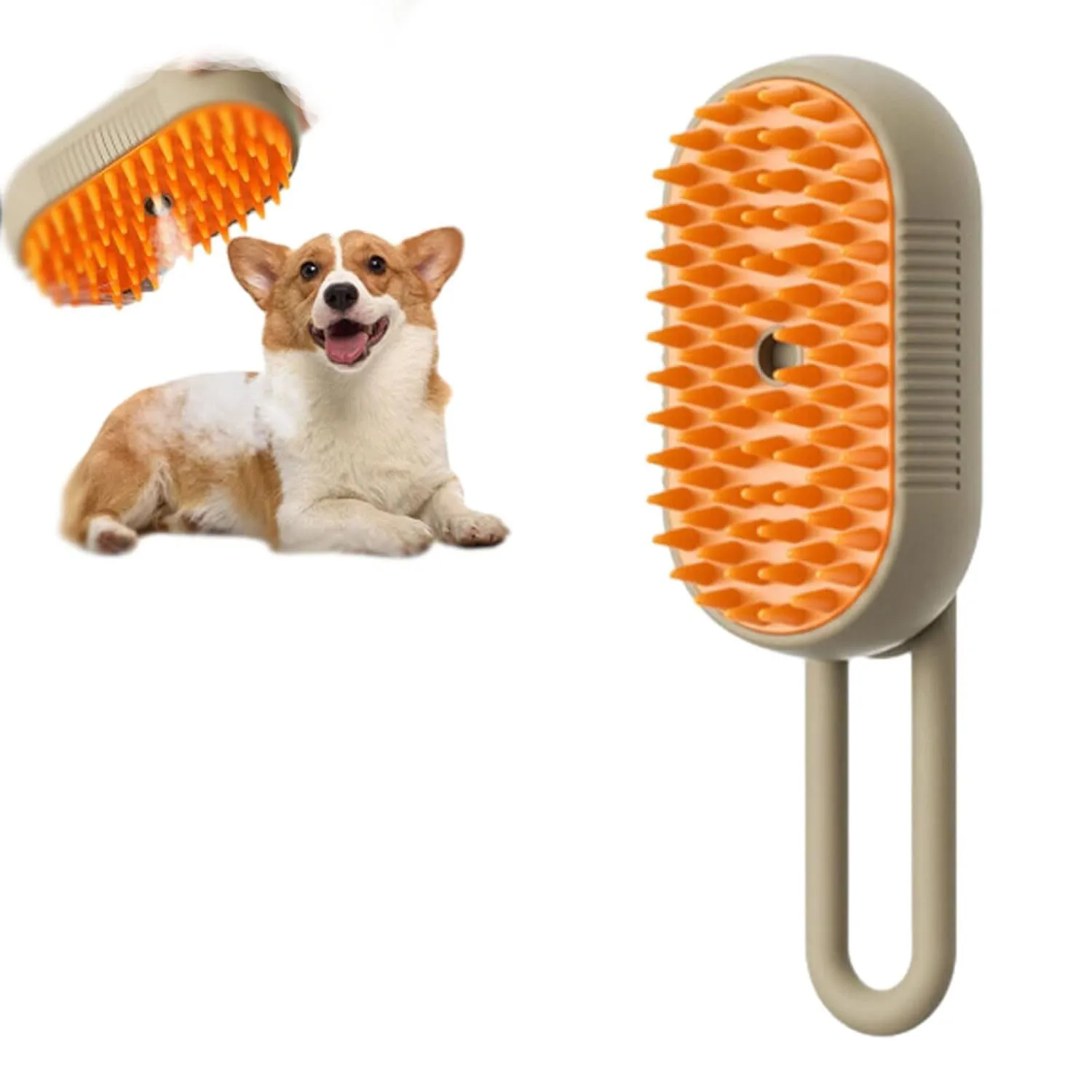 Pet Brush 2 In1 Electric Spray Anti Flying Hair Removal Massage Comb Grooming Cat Steam Brush