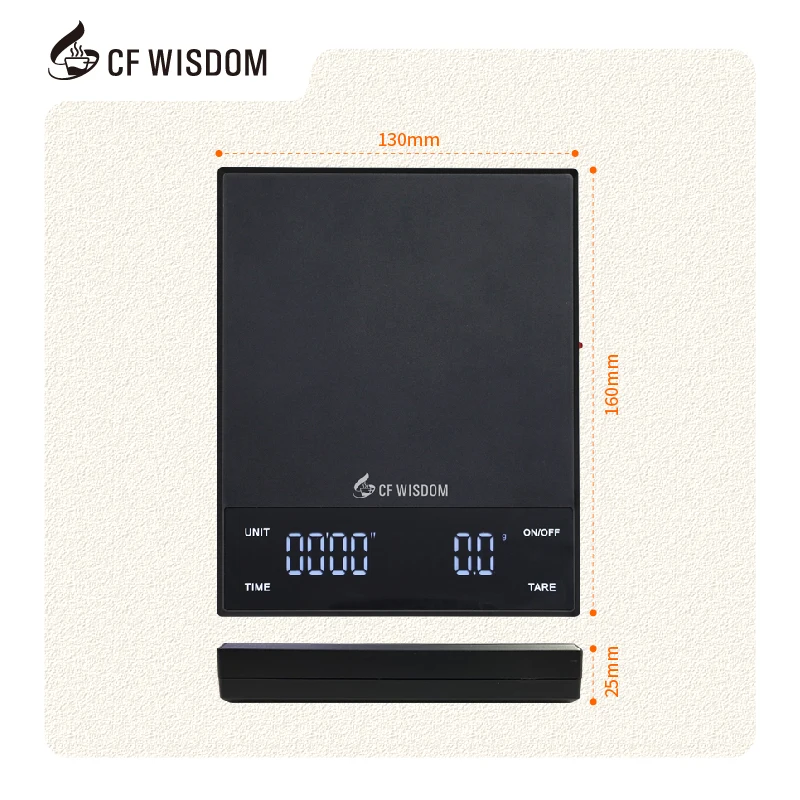 Custom Logo Wholesale LED Display Kitchen Coffee Scale With Waterproof Pad