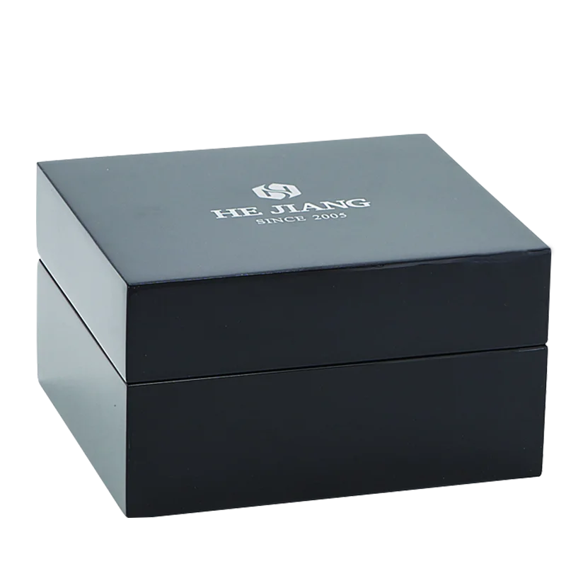OEM factory Customized  Luxury wooden Watch Box Wholesale Price Of Fashion 1 slot black color Wooden Box for watch