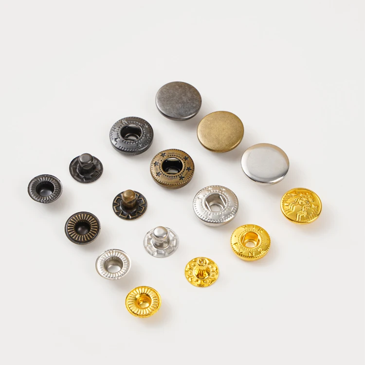 Hot Sale Stainless Steel Snap Buttons Nickel Free 15mm Metal Snap Buttons for Garment and  Overcoat