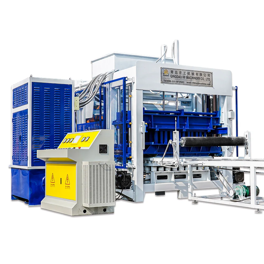 Qt12-15 полностью автоматическая строительная машина цветная асфальтоукладчик полый бетонный насос PLC пресс-форма для малого бизнеса прочный сердечник двигателя
