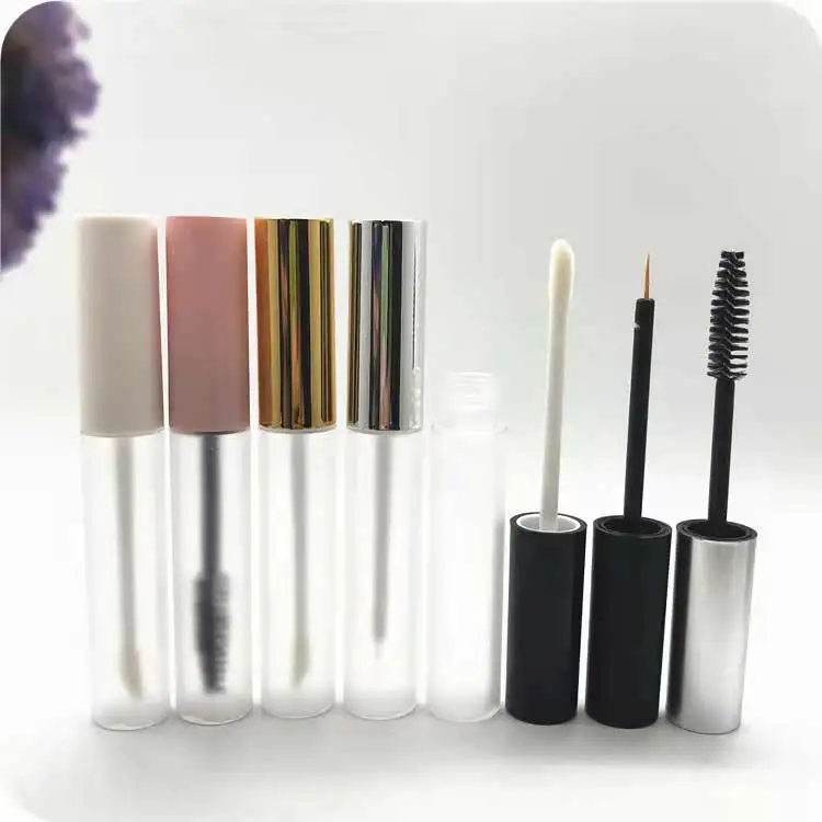 10 ml mascara bottle matte black silver gold pink empty mascara tubes with brush 10g Cosmetic packaging mascara tube