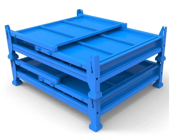 Global wholesale factory warehouse customized heavy 1800kg folding materials metal logistics pallet wire mesh container