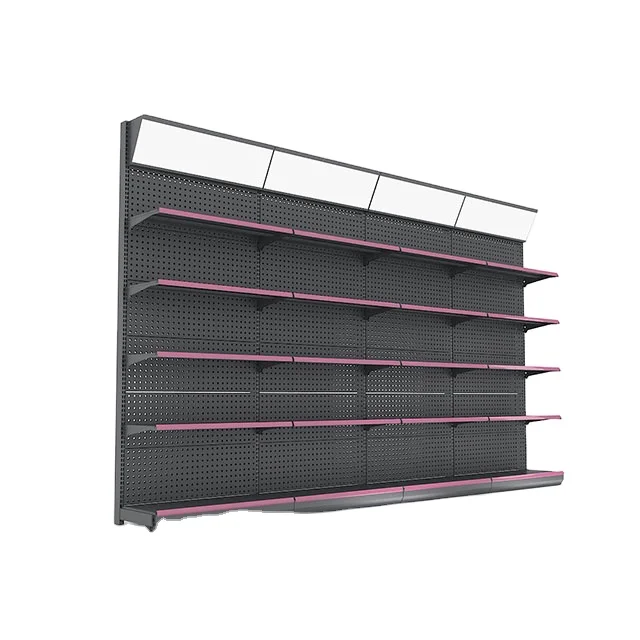 Wholesale Steel Supermarket Store Shopping Display Racks Minimarket Shelf Units